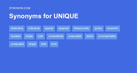 UNIQUE Synonyms: 151 Similar and Opposite Words .